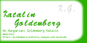 katalin goldemberg business card